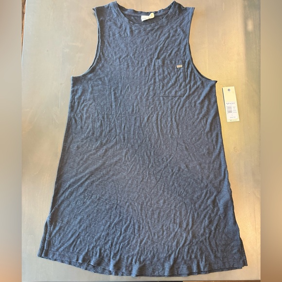 NWT Roxy Navy Tank Dress Size Large - Picture 2 of 3